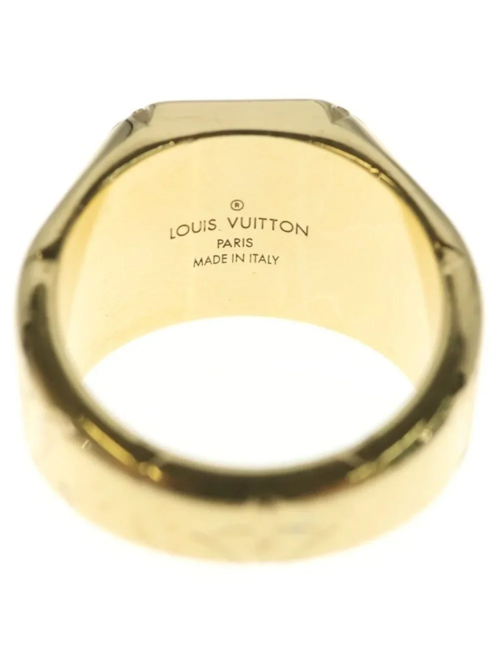 Louis Vuitton Signet Ring Monogram Gold